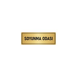 Metal Yönlendirme Levhası, Departman Kapı İsimliği Soyunma Odası 10x20 Cm Altın Renk