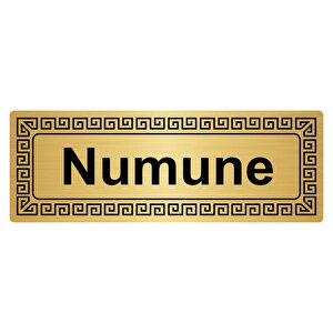 Numune 7cmx20cm Metal Yönlendi̇rme Levhasi Altin Renk Metal