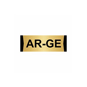 Ar-ge 7x20cm Altın Renk Metal Yönlendirme Levhası