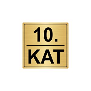 10.kat 20cmx20cm Metal Yönlendi̇rme Levhasi Altin Renk Metal