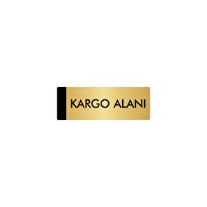 Metal Yönlendirme Levhası, Departman Kapı Isimliği Kargo Alanı 10x20 Cm Altın Renk