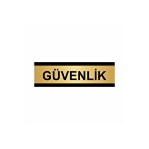 Güvenli̇k 5x20cm Altın Renk Metal Yönlendirme Levhası