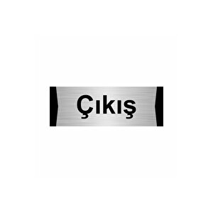 Çıkış 10x20cm Gümüş Renk Metal Yönlendirme Levhası