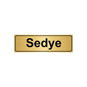 Sedye Yönlendi̇rme Levhasi 10cmx20cm Altin Renk Metal