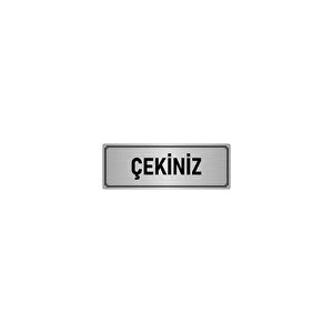 Metal Yönlendirme Levhası, Departman Kapı İsimliği Çekiniz 10x20 Cm Gümüş Renk