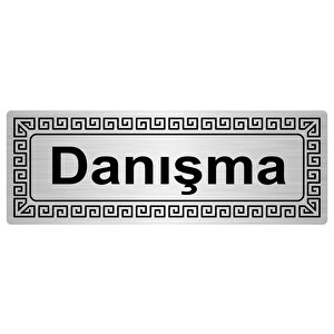 Danışma 7cmx20cm Metal Yönlendi̇rme Levhasigümüş Renk Metal