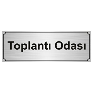 Toplanti Odasi Yönlendi̇rme Levhasi 5cmx20cm Gümüş Renk Metal