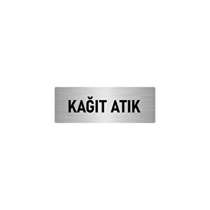 Metal Yönlendirme Levhası, Departman Kapı İsimliği Kağıt Atık 7x20 Cm Gümüş Renk