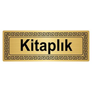 Kitaplık 7cmx20cm Metal Yönlendi̇rme Levhasi Altin Renk Metal