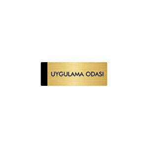 Metal Yönlendirme Levhası, Departman Kapı Isimliği Uygulama Odası 7x20 Cm Altın Renk