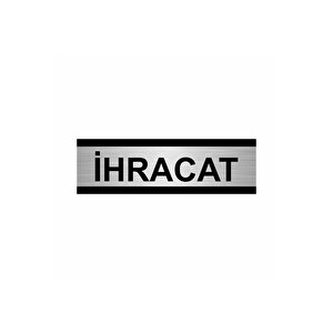 İhracat 7x20cm Gümüş Renk Metal Yönlendirme Levhası