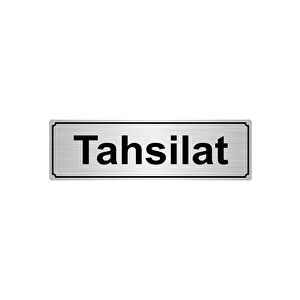 Tahsi̇lat Yönlendi̇rme Levhasi 5cmx20cm Gümüş Renk Metal