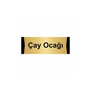 Çay Ocağı 7x20cm Altın Renk Metal Yönlendirme Levhası