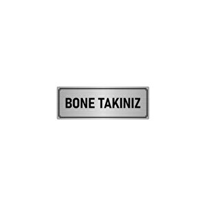 Metal Yönlendirme Levhası, Departman Kapı İsimliği Bone Takınız 5x20 Cm Gümüş Renk