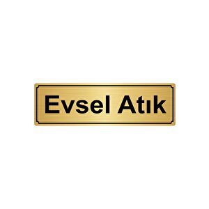 Evsel Atik Yönlendi̇rme Levhasi 5cmx20cm Altin Renk Metal