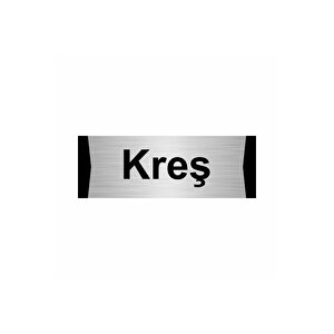 Kreş 5x20cm Gümüş Renk Metal Yönlendirme Levhası