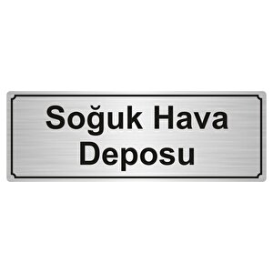 Soğik Hava Deposu Yönlendi̇rme Levhasi 5cmx20cm Gümüş Renk Metal