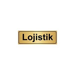 Loji̇sti̇k Yönlendi̇rme Levhasi 7cmx20cm Altin Renk Metal