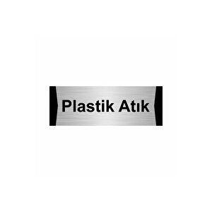 Plastik Atık 10x20cm Gümüş Renk Metal Yönlendirme Levhası