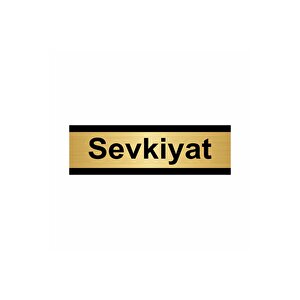 Sevkiyat 5x20cm Altın Renk Metal Yönlendirme Levhası