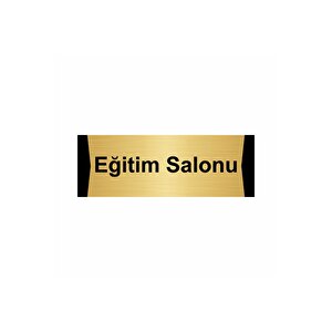 Eğitim Salonu 5x20cm Altın Renk Metal Yönlendirme Levhası