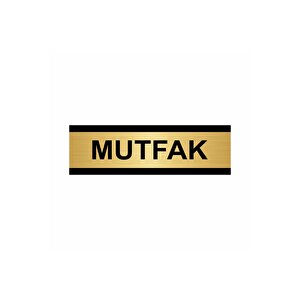 Mutfak 10x20cm Altın Renk Metal Yönlendirme Levhası