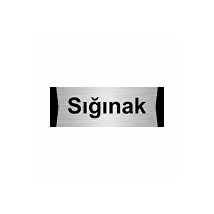 Sığınak 7x20cm Gümüş Renk Metal Yönlendirme Levhası