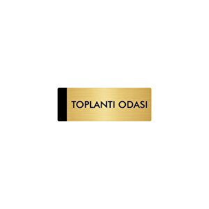 Metal Yönlendirme Levhası, Departman Kapı Isimliği Toplantı Odası 5x20 Cm Altın Renk