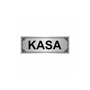 Kasa 7x20cm Gümüş Renk Metal Yönlendirme Levhası