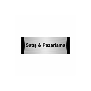 Satış & Pazarlama 10x20cm Gümüş Renk Metal Yönlendirme Levhası