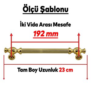 Kesir Mobilya Mutfak Dolabı Çekmece Dolap Kulpu Kulbu Gold Altın (192 Mm-192.2 Cm) Metal Kulpları