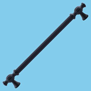 Kesir Mobilya Mutfak Dolabı Çekmece Dolap Kapak Kulpu Kulbu Siyah 192 Mm Metal Kulp