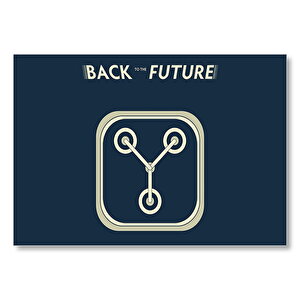 Geleceğe Dönüş Güç Reaktörü Logo Mdf Ahşap Tablo 25x35 cm