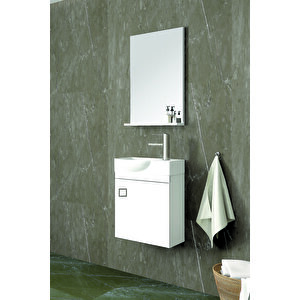 Mini 45 Cm Sağ Banyo Dolabı Beyaz