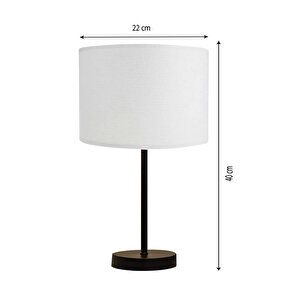 Evlight Pvc Beyaz Şapka Siyah Abajur