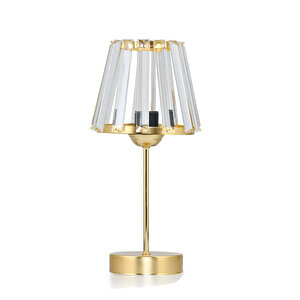 Evlight Konik Kristal Cam 2'li Modern Klasik Abajur