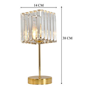 Evlight 2'li Set Komodin Üç Ayaklı Ahşap Abajur Yeşil