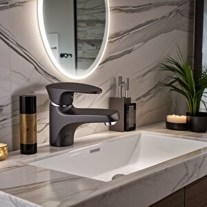 Antrasit Gri Mix Lavabo Bataryası Mini model 12 cm 7016 Antrasit