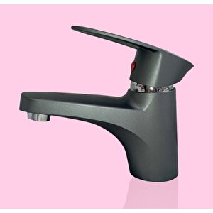 Polyfit Antrasit Gri Mix Lavabo Bataryası Mini model 12 cm