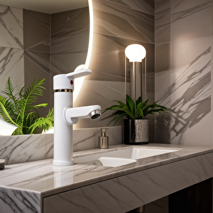 Polyfit Beyaz Mix Lavabo Bataryası F1 model 19 cm