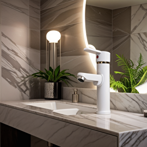 Polyfit Beyaz Mix Lavabo Bataryası F1 model 19 cm
