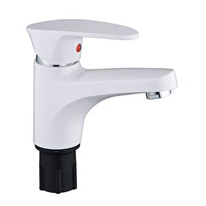Beyaz Lavabo Bataryası Mini 12 cm Beyaz