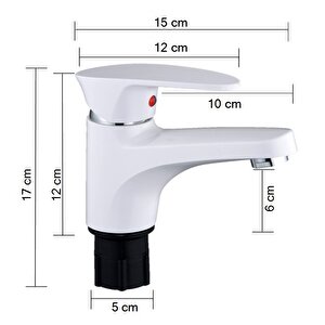 Polyfit Beyaz Mix Banyo Lavabo Bataryası Mini Model