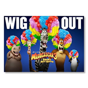 Madagascar 3 Film Afişi Mdf Ahşap Tablo 35x50 cm