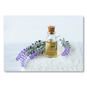 Küçük Şişede Lavanta Yağı Mdf Ahşap Tablo 25x35 cm