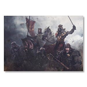 Hayat Feodaldir At Zırh Savaş Görseli Mdf Ahşap Tablo 35x50 cm