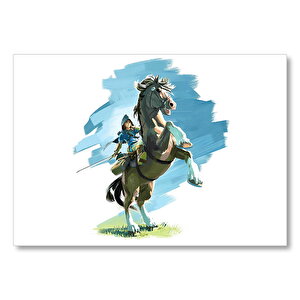 Zelda Efsanesi Vahşi Resmin Nefesi Görseli Mdf Ahşap Tablo 35x50 cm