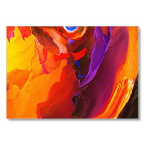 Renkli Fırça Darbeleri Mdf Ahşap Tablo 35x50 cm