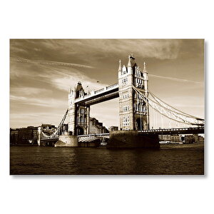 Londra Köprüsü Sepya Mdf Ahşap Tablo 25x35 cm