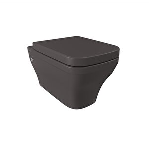 Firenze 1304-020-0128 Rimless Asma Klozet Mat Antrasit Ve Kapak